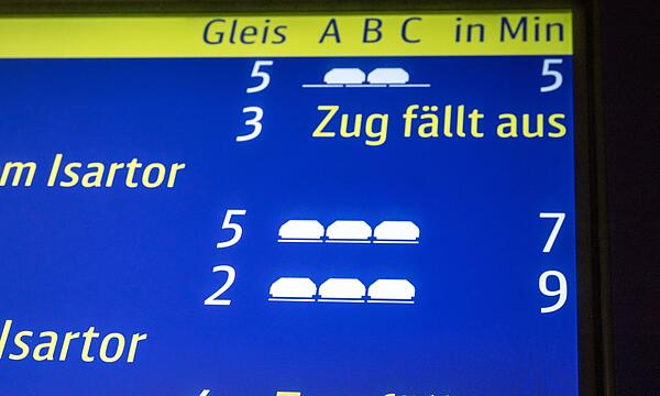 Eingeschränkter S-Bahn Verkehr