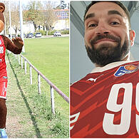Er ist Freaky - aber nur für den Weltkulturerbelauf: Marathonläufer Andreas Deuerling (re.) schlüpft am 04. Mai in das Kostüm des Maskottchens der Bamberg Baskets. Dafür hat er auch schon trainiert (li.).