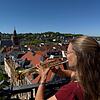 Trompeterin Sophie Rüth -  erste Türmerin im Saarland