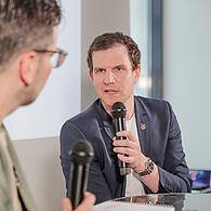 Philipp Höhne (rechts) war bei FT Sport - Der Talk zu Gast und stand Moderator Maximilian Glas Rede und Antwort.