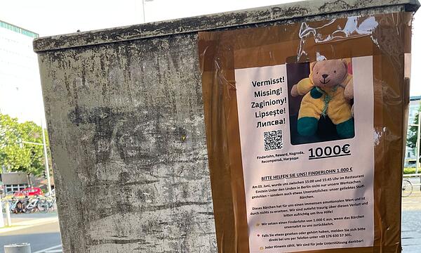 1000 Euro für gestohlenen Teddy ausgesetzt