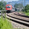 Zug im Inntal nahe der bayerisch-tiroler Grenze