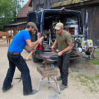 Constantin Trißler und Philipp Schülein bei der Arbeit