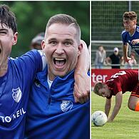 Der 1. FC 06 Bad Kissingen (l.) freut sich in der Landesliga Nordwest auf das Derby gegen den FC Fuchsstadt, während mit dem TSV Burgebrach (r.) ein weiterer Aufsteiger dem Nordosten zugeordnet wurde.