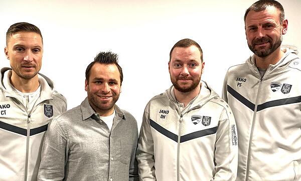 Unser Bild zeigt das Trainerteam des TSV Münnerstadt sowie der SG Großwenkheim/Münnerstadt II für die Saison 2025/26 mit (von links) Christoph Then, Christian Brauner, Dominik Härter und Patrick Schmitt.
