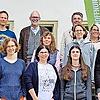 Religionslehrkräfte, Vertreter/innen der evangelischen und katholischen Pastoralteams aus Bad Brückenau sowie Bad Brückenaus Bürgermeister Jan Marberg am Volkersberg.