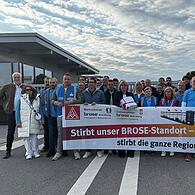 Protest der Würzburger Broseaner vor der Bamberger Verwaltung am Berliner Ring