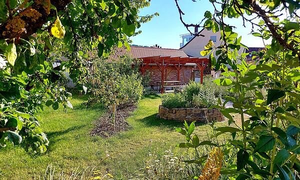 Blick in das „Insektengärtle“, ein Projekt des OGV Fuchsstadt