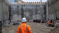 S-Bahn--Baustelle in München