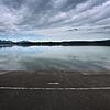 Niedriger Wasserstand am Forggensee