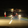 Nächtlicher Einsatz von Helikopter Nächtlicher Einsatz von Helikopter