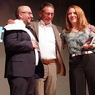 Uwe Schönfeld (Mitte) mit Jens Kodalle und Sabine Köstner