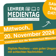 "Digitale Resilienz: Vom guten Umgang mit schlechten Nachrichten" ist Thema des Lehrermedientags 2024.