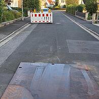 Neue Löcher in der Sudetenstraße.