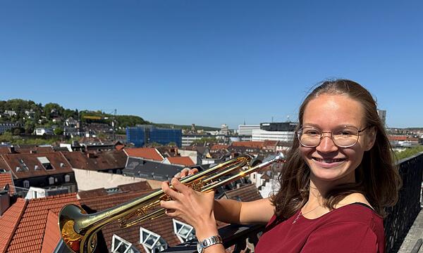 Trompeterin Sophie Rüth -  erste Türmerin im Saarland