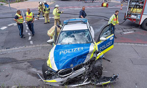 Verkehrsunfall mit Streifenwagen in Bamberg