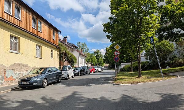 Aufnahme der Karl-Jung-Straße in Kulmbach