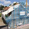 Die Baustelle am historischen Gasthofgebäude.