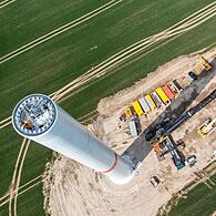 So sehen die ersten Turmteile für eine neue Windkraftanlage aus.