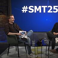 Milena Meder und Julian Megerle sprachen bei den Schülermedientagen über Podcasts.