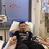 Stammzellenspende Maximilian Kunz Maximilian Kunz bei seiner Stammzellenspende in Köln.