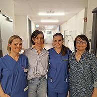 Die Bamberger Beleghebammen Ruth Neff, Silke Walter, Judith Gütlein und Jutta Banik (von links) kritisieren das neue Hebammenhilfegesetz.