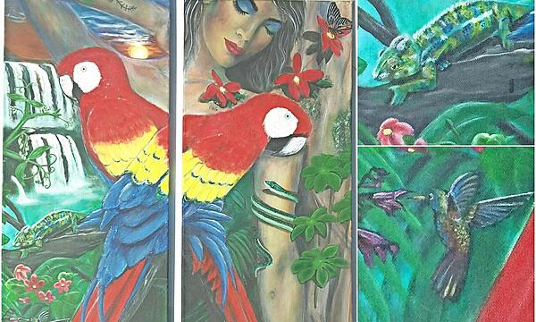 „Hüter der Balance“ - dieses Werk von Christine Welsch ist in der Ausstellung „Kunst von hier“ zu sehen.