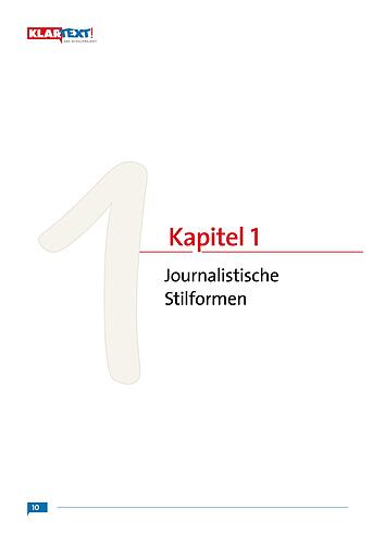 Kapitel 1 - Journalistische Stilformen