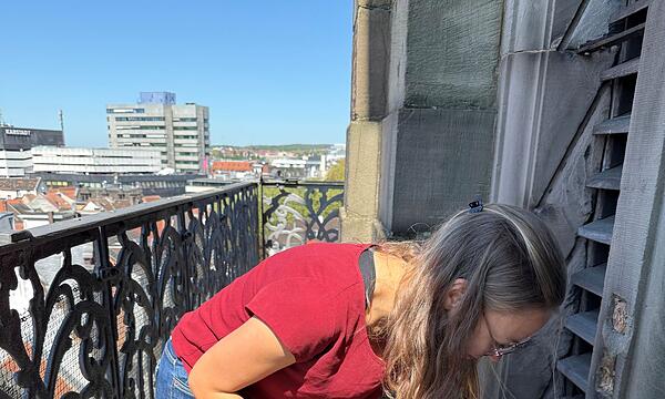 Trompeterin Sophie Rüth -  erste Türmerin im Saarland
