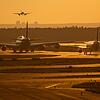 Flughafen in der Abendsonne