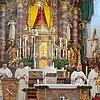 Festgottesdienst mit Pater Benedykt, Diakon Matthias Bischof, Pfarrer Hans Roppelt, Pater Sylvester und Pfarrer Pater Florian.