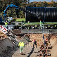 Erster Kabelverlegung bei SuedLink