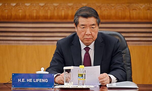 Chinas Vize-Ministerpräsident He Lifeng