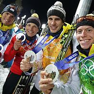 Deutsche Biathlon-Staffel von Sotschi 2014
