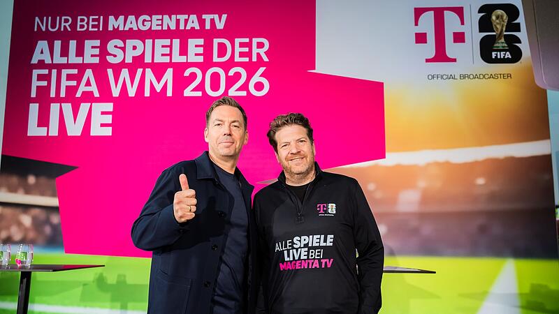 Pressekonferenz Telekom Rechtevergabe Fußball-WM 2026