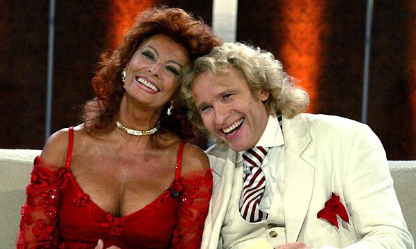 Sophia Loren mit Thomas Gottschalk