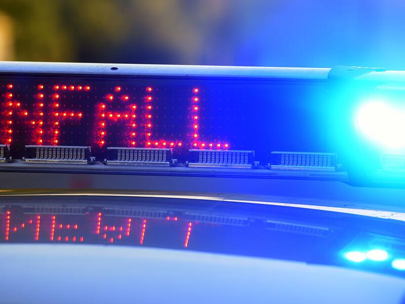 Polizei sichert Unfallstelle
