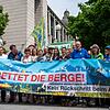 Protestaktion "Rettet die Berge"