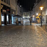 Der Steinweg in Coburg, an einem Donnerstagabend. Viel war nicht los.