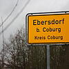 Ebersdorf bei Coburg Kreis Coburg - Ortsschild Dezember 2024 Ebersdorf bei Coburg Kreis Coburg - Ortsschild Dezember 2024