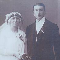 Hochzeitsbild von Isidor und Anna Greubel 1925.
