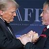 Donald Trump (l.) und Sylvester Stallone