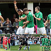 Der SC Kemmern (oben) gewann schon zwei, Heiligenstadt (rechts unten) und Waizendorf (links unten) je ein Relegationsspiel. Die SpVgg Trunstadt (unten Mitte) siegte im Entscheidungsspiel.