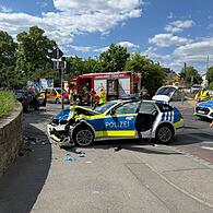 Unfall mit Polizeiauto in Bamberg: Beamter verletzt