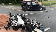 Ein Motorradfahrer wird bei Untersteinach schwer verletzt.