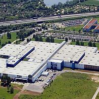 Das Werk von Bosch Rexroth in Schweinfurt. 1300 Beschäftigte arbeiten aktuell am Standort.