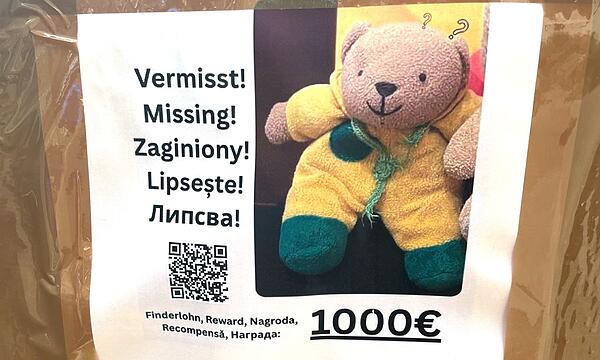 1000 Euro für gestohlenen Teddy ausgesetzt