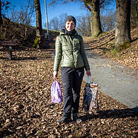 Marianne Renner sammelt Müll in Rödental