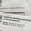 Wahlunterlagen Wahlunterlagen