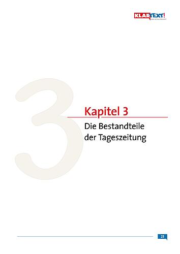 Kapitel 3 - Die Bestandteile der Tageszeitung